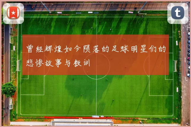 曾经辉煌如今陨落的足球明星们的悲惨故事与教训